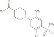1-[(5-Bromo-2-methyl-4-methylsulfonyl)phenyl]piperidine-4-carboxamide