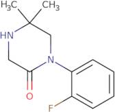 1-(2-Fluorophenyl)-5,5-dimethylpiperazin-2-one