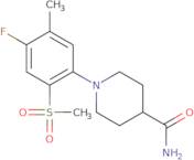 1-[(4-Fluoro-5-methyl-2-methylsulfonyl)phenyl]piperidine-4-carboxamide