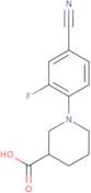 1-[(4-Cyano-2-fluoro)phenyl]piperidine-3-carboxylic acid