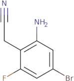 5-Bromo-2-cyanomethyl-3-fluoroanilin2-amino-4-bromo-6-fluoro-benzyl cyanide
