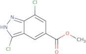 3,7-Dichloro-5-(1H)indazole carboxylic acid methyl ester