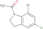 1-(7-Bromo-5-chloro-2,3-dihydro-1H-indol-1-yl)ethan-1-one