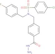 4-Chloro-N-[(4-fluorophenyl)methyl]-N-{[4-(hydrazinecarbonyl)phenyl]methyl}benzene-1-sulfonamide