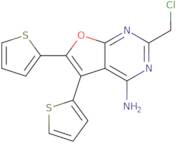 2-(Chloromethyl)-5,6-bis(thiophen-2-yl)furo[2,3-d]pyrimidin-4-amine