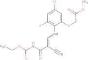 Methyl 2-[5-chloro-2-[[2-cyano-3-(ethoxycarbonylamino)-3-oxoprop-1-enyl]amino]-3-fluorophenyl]sulfanylacetate