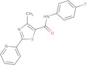 N-(4-Fluorophenyl)-4-methyl-2-(2-pyridinyl)-1,3-thiazole-5-carboxamide