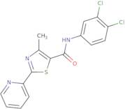 N-(3,4-Dichlorophenyl)-4-methyl-2-(2-pyridinyl)-1,3-thiazole-5-carboxamide