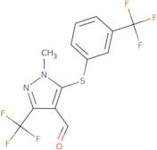 1-Methyl-3-(trifluoromethyl)-5-[3-(trifluoromethyl)phenylthio]-1H-pyrazole-4-carboxaldehyde