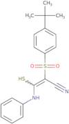 2-((4-(tert-butyl)phenyl)sulfonyl)-3-(phenylamino)-3-sulfanylprop-2-enenitrile