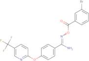 2-amino-1-aza-2-(4-(5-(trifluoromethyl)(2-pyridyloxy))phenyl)vinyl 3-bromobenzoate