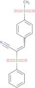 3-(4-(methylsulfonyl)phenyl)-2-(phenylsulfonyl)prop-2-enenitrile