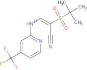 2-((tert-butyl)sulfonyl)-3-((4-(trifluoromethyl)(2-pyridyl))amino)prop-2-enenitrile