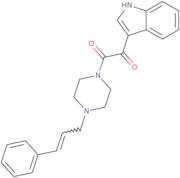 1-indol-3-yl-2-(4-(3-phenylprop-2-enyl)piperazinyl)ethane-1,2-dione