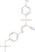 2-((4-methylphenyl)sulfonyl)-3-((4-(trifluoromethoxy)phenyl)amino)prop-2-enenitrile