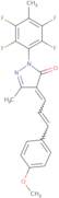 4-(3-(4-methoxyphenyl)prop-2-enylidene)-3-methyl-1-(2,3,5,6-tetrafluoro-4-methylphenyl)-2-pyrazoli…