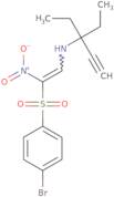 2-((1,1-diethylprop-2-ynyl)amino)-1-((4-bromophenyl)sulfonyl)-1-nitroethene