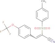 2-((4-methylphenyl)sulfonyl)-3-(4-(trifluoromethoxy)phenyl)prop-2-enenitrile