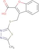 3-{[(5-Methyl-1,3,4-thiadiazol-2-yl)sulfanyl]methyl}-1-benzofuran-2-carboxylic acid