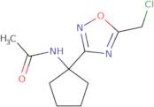 N-{1-[5-(Chloromethyl)-1,2,4-oxadiazol-3-yl]cyclopentyl}acetamide