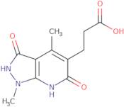 3-{1,4-Dimethyl-3,6-dioxo-1H,2H,3H,6H,7H-pyrazolo[3,4-b]pyridin-5-yl}propanoic acid