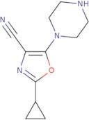 2-Cyclopropyl-5-(piperazin-1-yl)-1,3-oxazole-4-carbonitrile