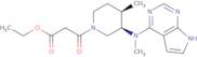 Ethyl 3-((3R,4R)-4-methyl-3-(methyl(7H-pyrrolo[2,3-d]pyrimidin-4-yl)amino)piperidin-1-yl)-3-oxopro…