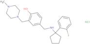 4-({[1-(2-Fluorophenyl)cyclopentyl]amino}methyl)-2-[(4-methylpiperazin-1-yl)methyl]phenol trihydrochloride