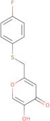 2-(((4-Fluorophenyl)thio)methyl)-5-hydroxy-4H-pyran-4-one