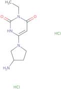 6-[(3R)-3-Aminopyrrolidin-1-yl]-3-ethyl-1,2,3,4-tetrahydropyrimidine-2,4-dione dihydrochloride
