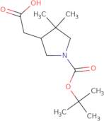 2-{1-[(tert-Butoxy)carbonyl]-4,4-dimethylpyrrolidin-3-yl}acetic acid