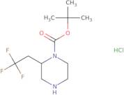 tert-Butyl 2-(2,2,2-trifluoroethyl)piperazine-1-carboxylate hydrochloride