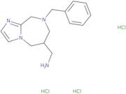 {8-Benzyl-5H,6H,7H,8H,9H-imidazo[1,2-a][1,4]diazepin-6-yl}methanamine trihydrochloride