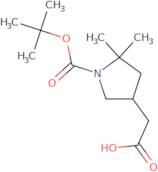 2-{1-[(tert-Butoxy)carbonyl]-5,5-dimethylpyrrolidin-3-yl}acetic acid