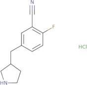 2-Fluoro-5-[(pyrrolidin-3-yl)methyl]benzonitrile hydrochloride