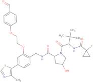(2S,4R)-1-((S)-2-(1-Fluorocyclopropane-1-carboxamido)-3,3-dimethylbutanoyl)-N-(2-(2-(4-formylpheno…
