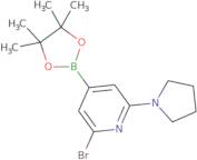 2-Bromo-6-(pyrrolidin-1-yl)-4-(4,4,5,5-tetramethyl-1,3,2-dioxaborolan-2-yl)pyridine