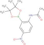 2-Acetamido-5-nitrophenylboronic acid pinacol ester