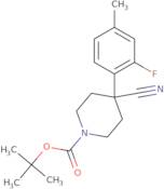 tert-butyl 4-cyano-4-(2-fluoro-4-methylphenyl)piperidine-1-carboxylate
