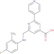 2-[(4-Fluoro-2-methylanilino)methyl]-6-pyridin-4-ylpyridine-4-carboxylic acid