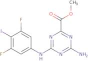 Methyl 4-amino-6-((3,5-difluoro-4-iodophenyl)amino)-1,3,5-triazine-2-carboxylate