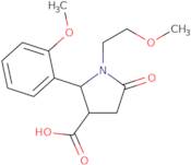 1-(2-Methoxyethyl)-2-(2-methoxyphenyl)-5-oxopyrrolidine-3-carboxylic acid