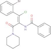 (Z)-N-(1-(2-Bromophenyl)-1-chloro-3-oxo-3-(piperidin-1-yl)prop-1-en-2-yl)benzamide