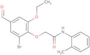 2-(2-Bromo-6-ethoxy-4-formylphenoxy)-N-(2-methylphenyl)acetamide