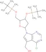 7H-Pyrrolo[2,3-d]pyrimidine-5-methanol, 4-chloro-7-[2-deoxy-3,5-bis-o-[(1,1-dimethylethyl)dimethylsilyl]-beta-D-erythro-pentofuranos yl]-