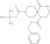 1-benzyl9-tert-butyl5-oxo-1,4,9-triazaspiro[5.5]undecane-1,9-dicarboxylate