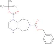 7-benzyl 1-tert-butyl (4aS,9aS)-decahydro-1H-pyrazino[2,3-d]azepine-1,7-dicarboxylate