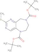 2-Methylsulfanyl-6,7-dihydro-9H-pyrimido[5,4-e][1,4]diazepine-5,8-dicarboxylicaciddi-tert-butyle...