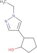 2-(1-Ethylpyrazol-4-yl)cyclopentan-1-ol