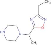 1-[1-(3-Ethyl-1,2,4-oxadiazol-5-yl)ethyl]piperazine